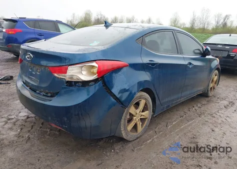 2013 Hyundai Elantra Gls from USA, damaged, VIN KMHDH4AE7DU954007